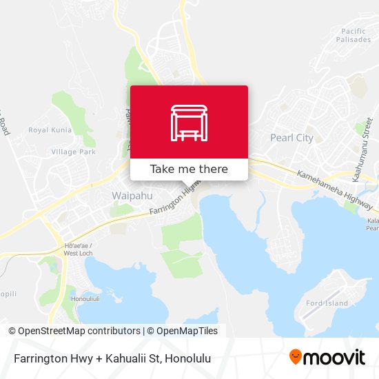 Mapa de Farrington Hwy + Kahualii St