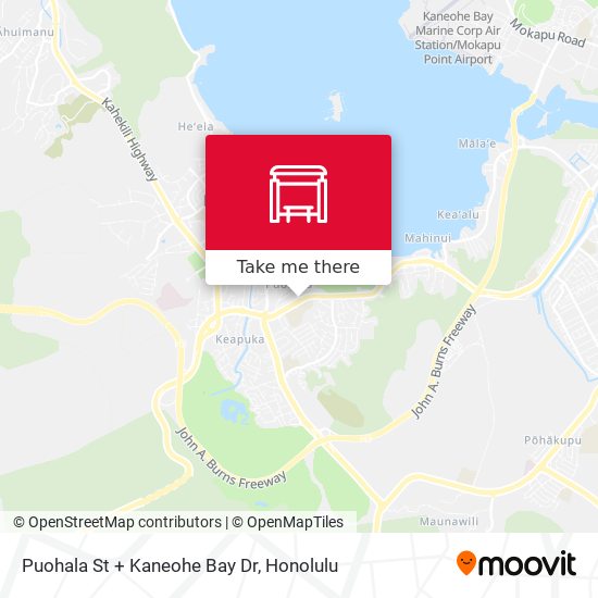 Mapa de Puohala St + Kaneohe Bay Dr
