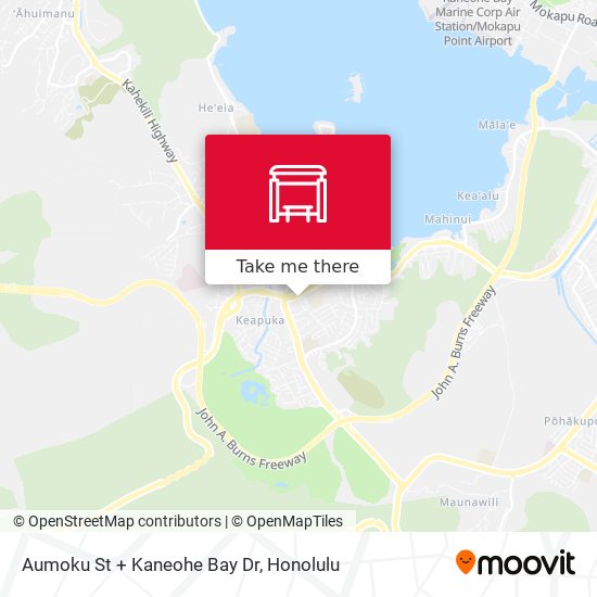 Aumoku St + Kaneohe Bay Dr map