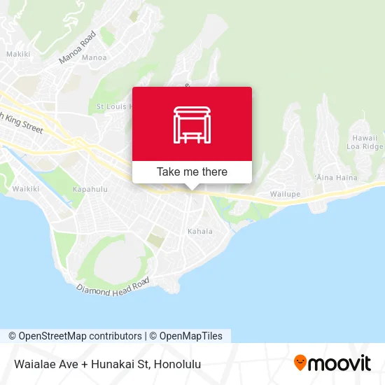 Mapa de Waialae Ave + Hunakai St