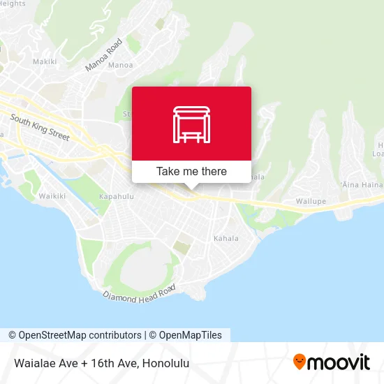 Mapa de Waialae Ave + 16th Ave