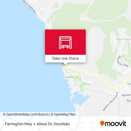 Farrington Hwy + Aliinui Dr map