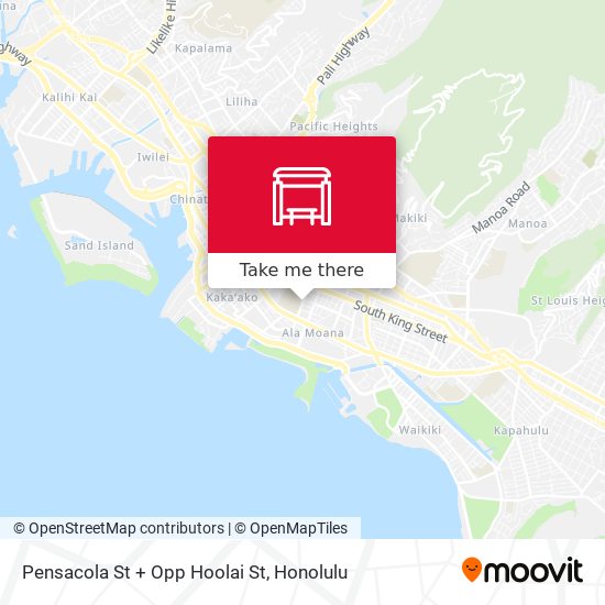 Mapa de Pensacola St + Opp Hoolai St
