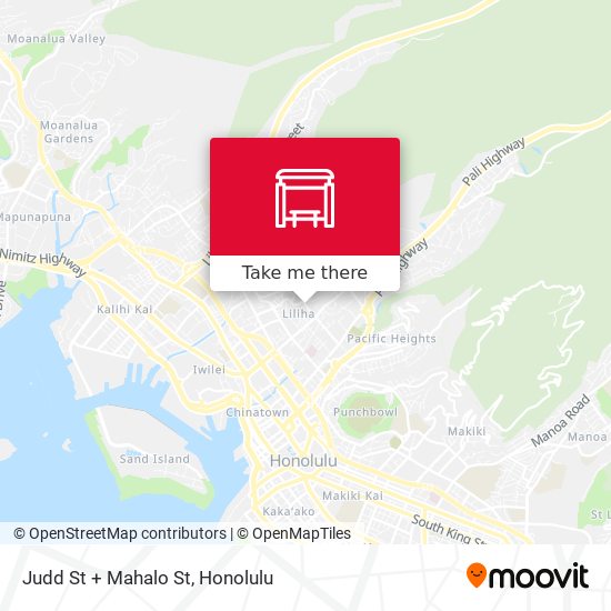 Mapa de Judd St + Mahalo St