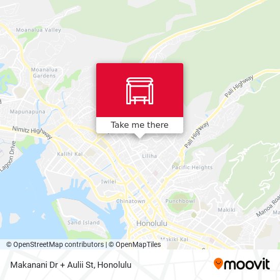Makanani Dr + Aulii St map