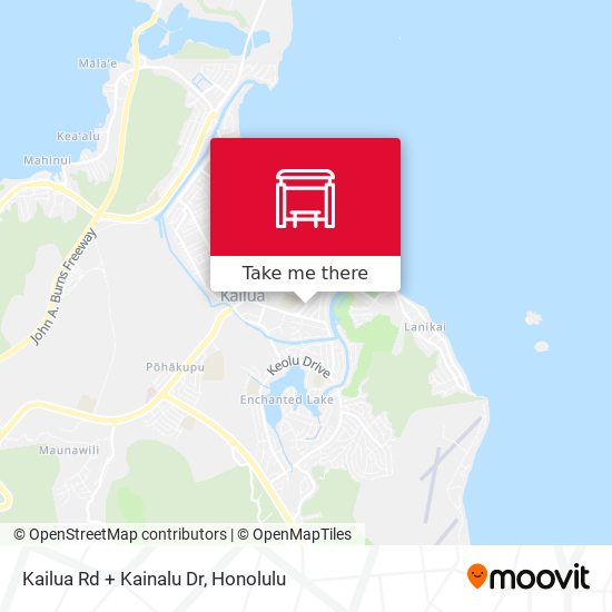 Kailua Rd + Kainalu Dr map