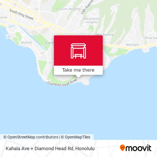 Kahala Ave + Diamond Head Rd map
