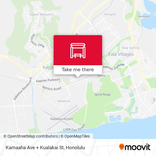 Mapa de Kamaaha Ave + Kualakai St