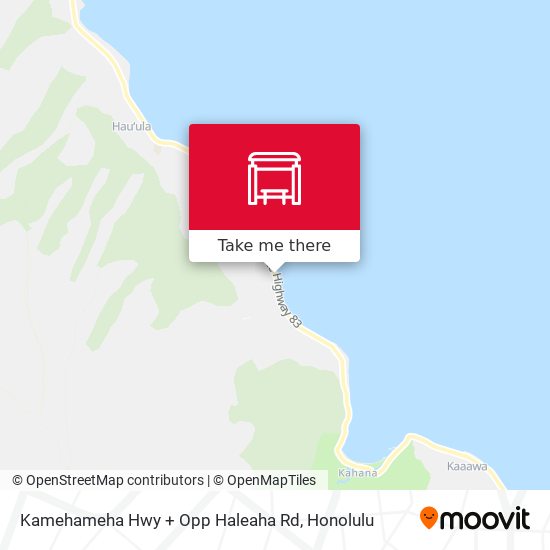 Mapa de Kamehameha Hwy + Opp Haleaha Rd