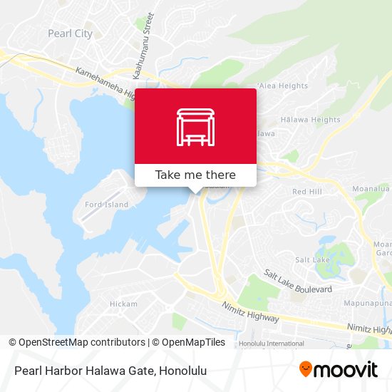 Pearl Harbor Halawa Gate map
