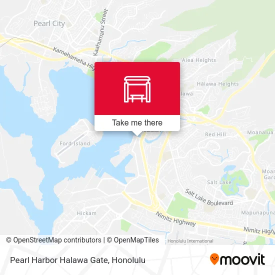 Pearl Harbor Halawa Gate map