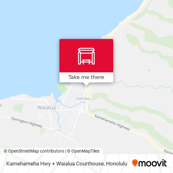 Kamehameha Hwy + Waialua Courthouse map