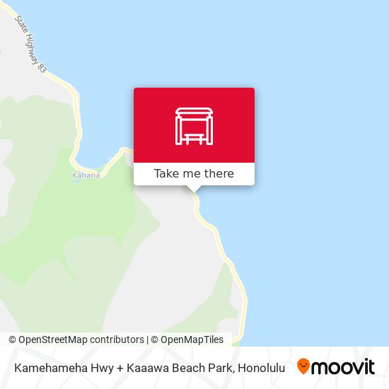 Mapa de Kamehameha Hwy + Kaaawa Beach Park