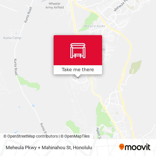 Mapa de Meheula Pkwy + Mahinahou St