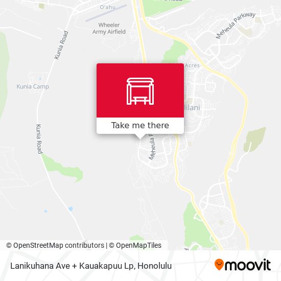 Lanikuhana Ave + Kauakapuu Lp map