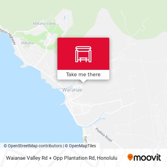 Waianae Valley Rd + Opp Plantation Rd map