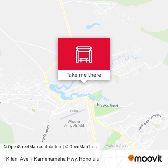 Mapa de Kilani Ave + Kamehameha Hwy