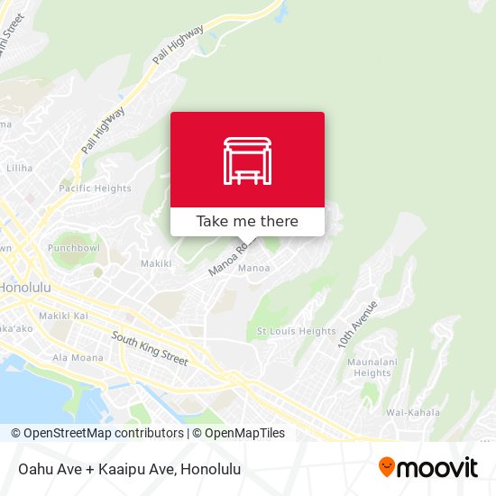 Oahu Ave + Kaaipu Ave map