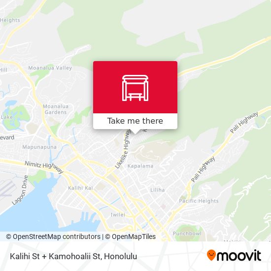 Mapa de Kalihi St + Kamohoalii St