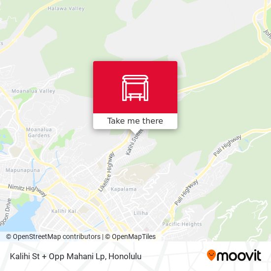 Kalihi St + Opp Mahani Lp map