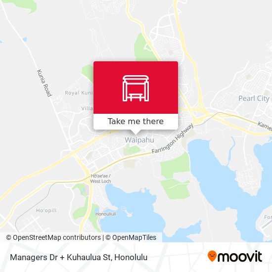 Mapa de Managers Dr + Kuhaulua St