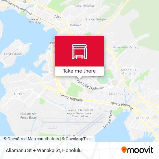 Aliamanu St + Wanaka St map