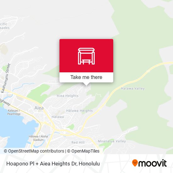 Mapa de Hoapono Pl + Aiea Heights Dr