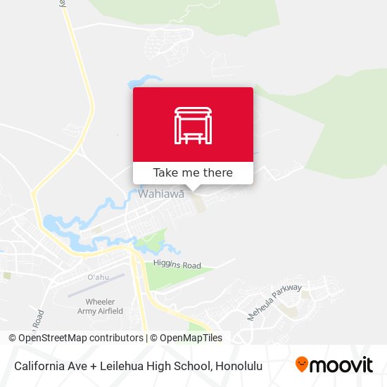 California Ave + Leilehua High School map