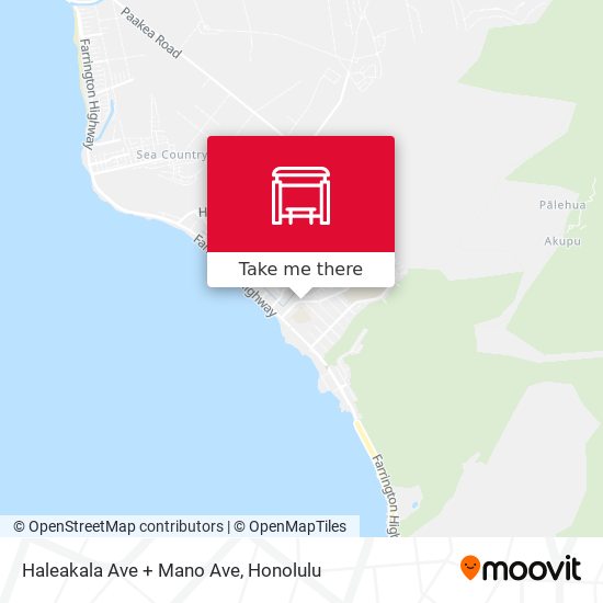 Mapa de Haleakala Ave + Mano Ave