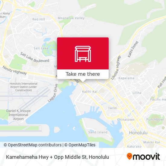Mapa de Kamehameha Hwy + Opp Middle St