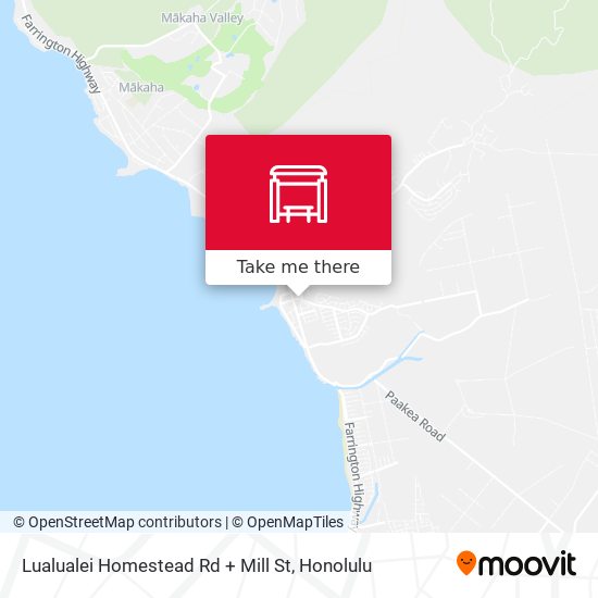 Mapa de Lualualei Homestead Rd + Mill St