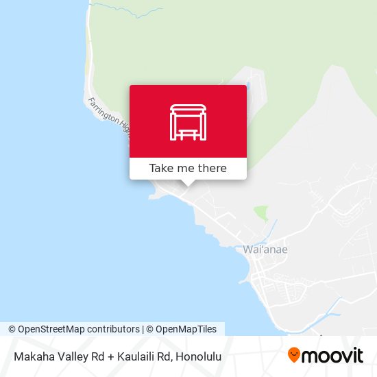 Makaha Valley Rd + Kaulaili Rd map