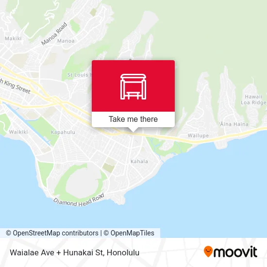 Mapa de Waialae Ave + Hunakai St