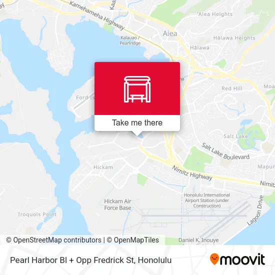 Mapa de Pearl Harbor Bl + Opp Fredrick St