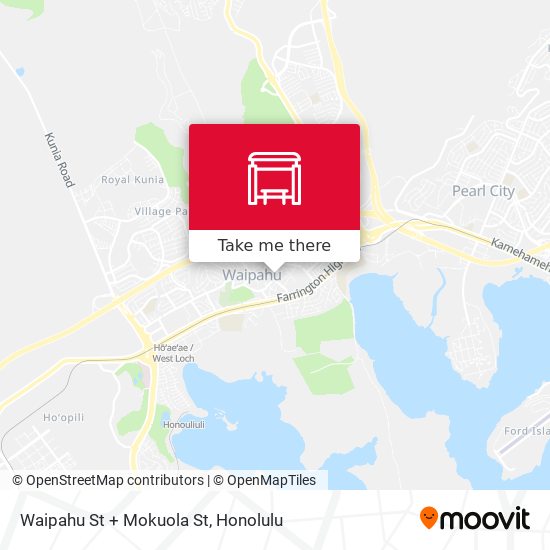 Waipahu St + Mokuola St map