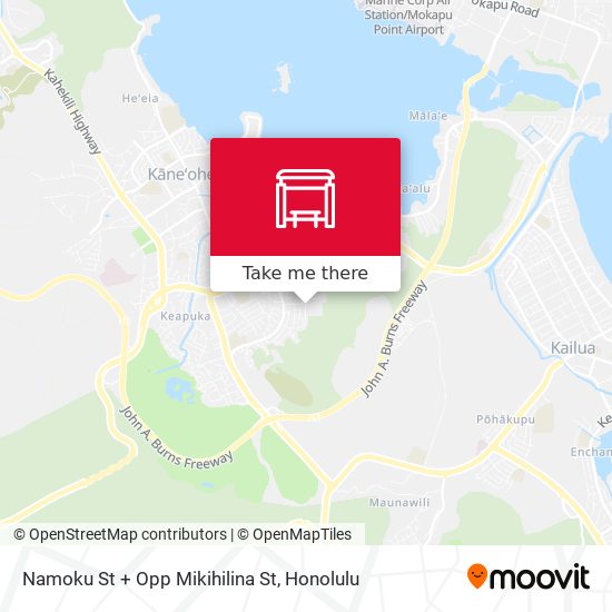 Namoku St + Opp Mikihilina St map