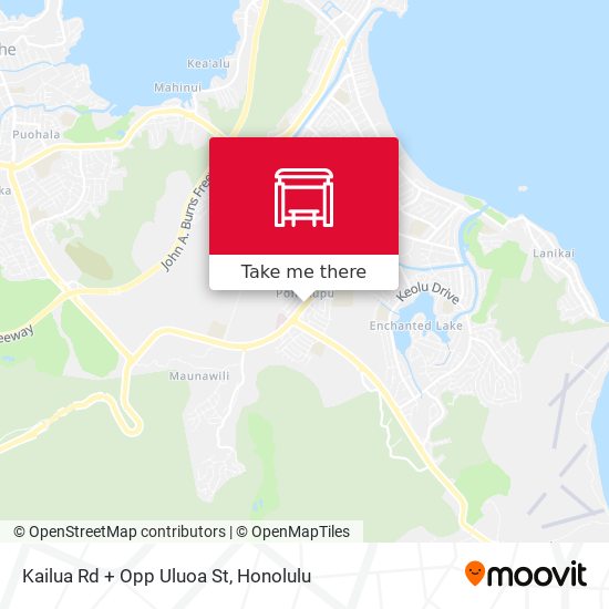 Mapa de Kailua Rd + Opp Uluoa St