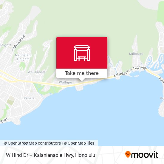 W Hind Dr + Kalanianaole Hwy map