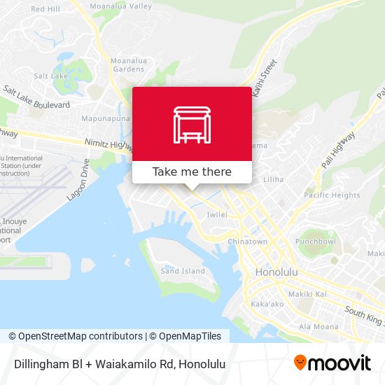 Mapa de Dillingham Bl + Waiakamilo Rd