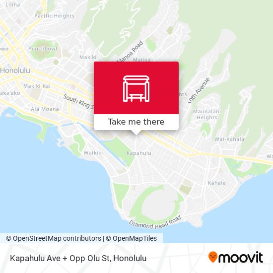Kapahulu Ave + Opp Olu St map