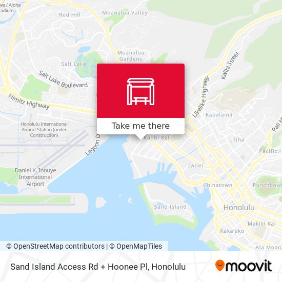 Mapa de Sand Island Access Rd + Hoonee Pl
