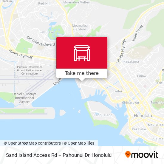 Mapa de Sand Island Access Rd + Pahounui Dr