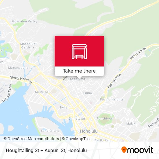 Mapa de Houghtailing St + Aupuni St