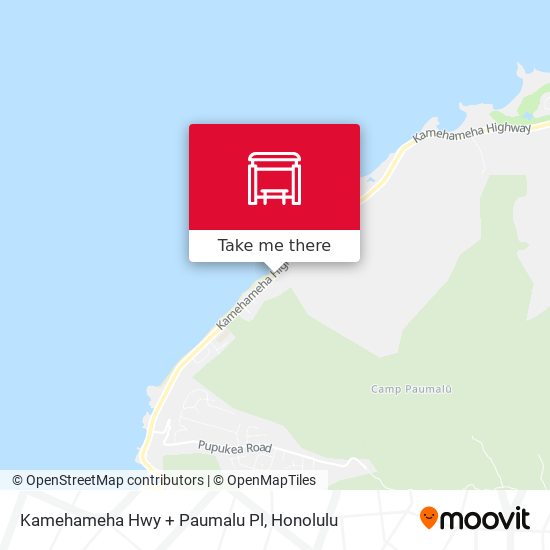 Kamehameha Hwy + Paumalu Pl map