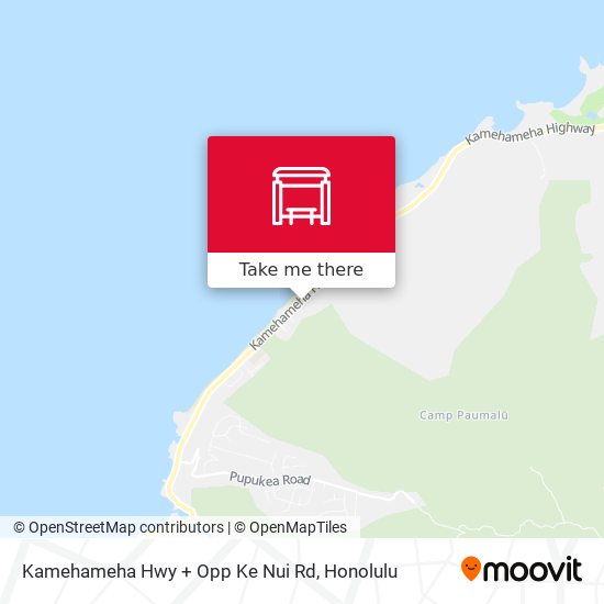 Mapa de Kamehameha Hwy + Opp Ke Nui Rd