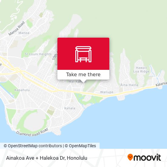 Ainakoa Ave + Halekoa Dr map