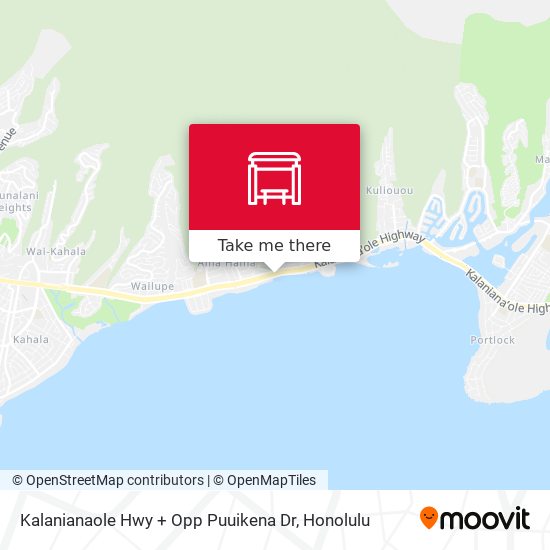 Kalanianaole Hwy + Opp Puuikena Dr map