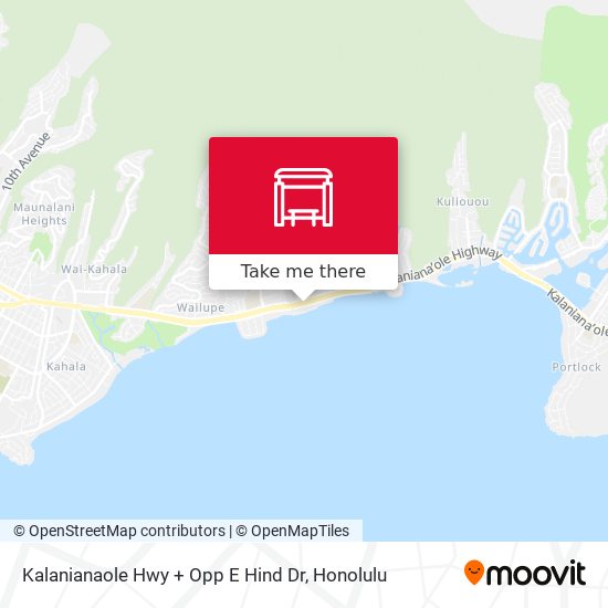 Mapa de Kalanianaole Hwy + Opp E Hind Dr