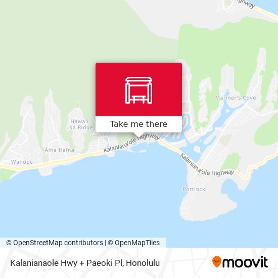 Mapa de Kalanianaole Hwy + Paeoki Pl