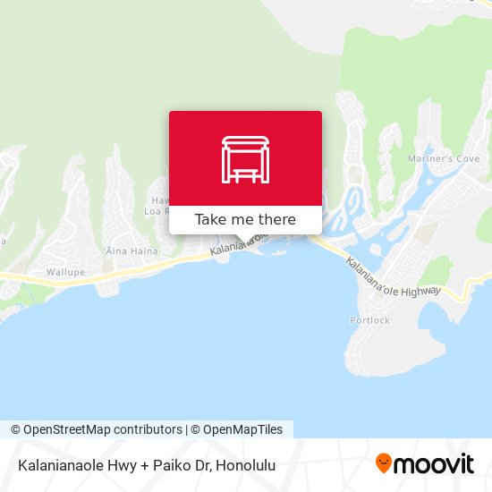Kalanianaole Hwy + Paiko Dr map